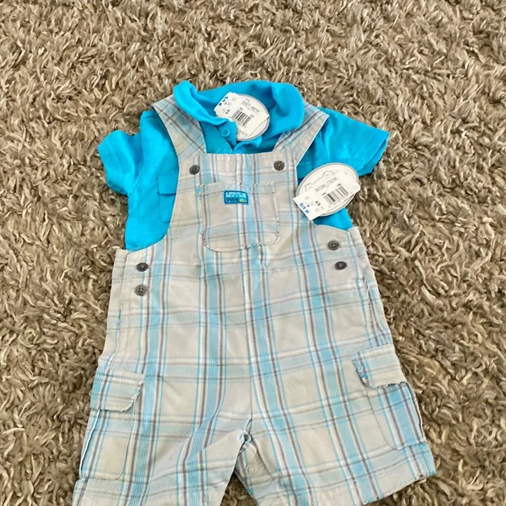 Boys overall outfit size 6-9 mons nwt